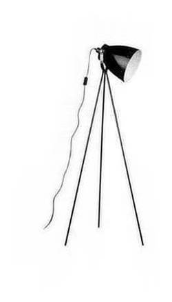 Black Metal Tripod Floor Lamp